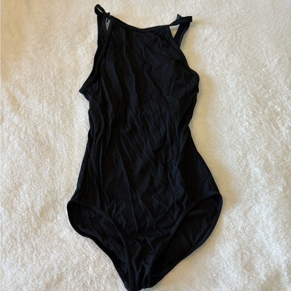 Black One-Piece Ballet Leotard
